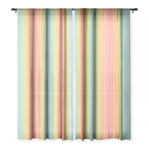Colour Poems Gradient Arch Rainbow Sheer Window Curtain
