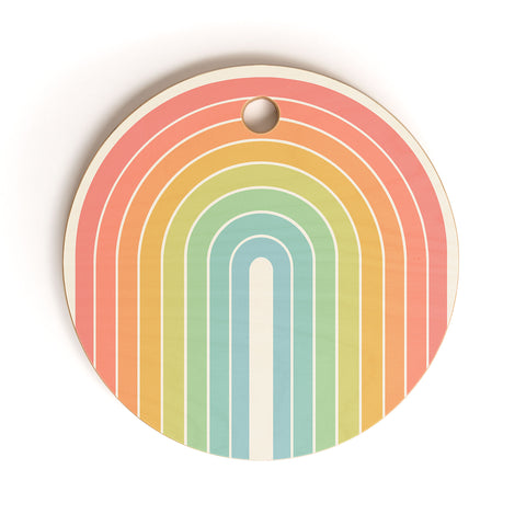 Colour Poems Gradient Arch Rainbow Cutting Board Round