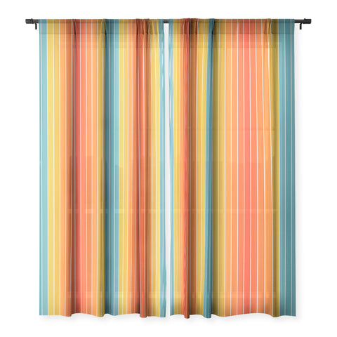 Colour Poems Gradient Arch Rainbow II Sheer Window Curtain