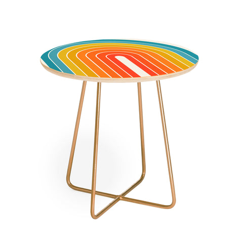 Colour Poems Gradient Arch Rainbow II Round Side Table