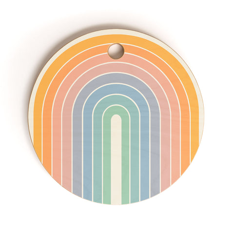 Colour Poems Gradient Arch Rainbow III Cutting Board Round