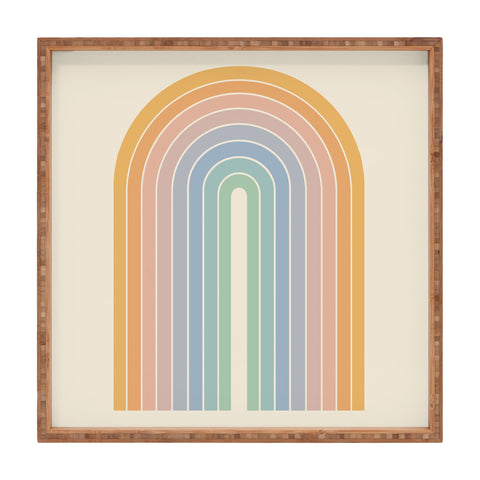 Colour Poems Gradient Arch Rainbow III Square Tray