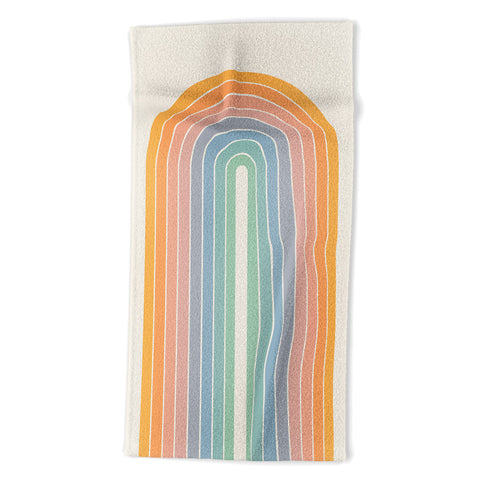 Colour Poems Gradient Arch Rainbow III Beach Towel