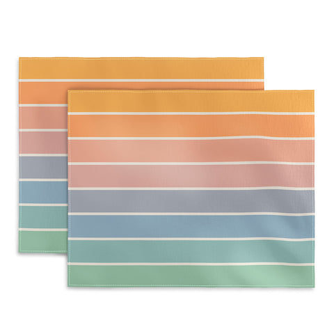 Colour Poems Gradient Arch Rainbow III Placemat