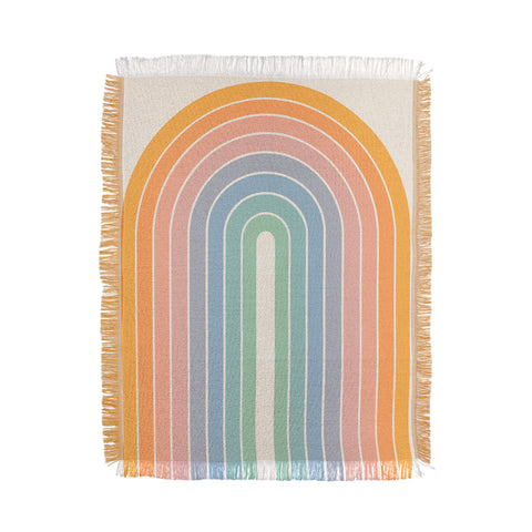 Colour Poems Gradient Arch Rainbow III Throw Blanket