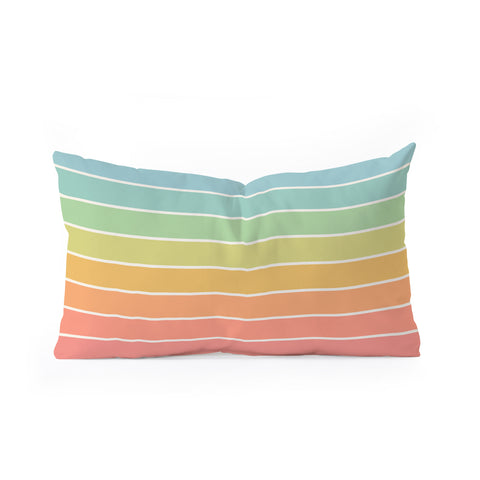Colour Poems Gradient Arch Rainbow Oblong Throw Pillow