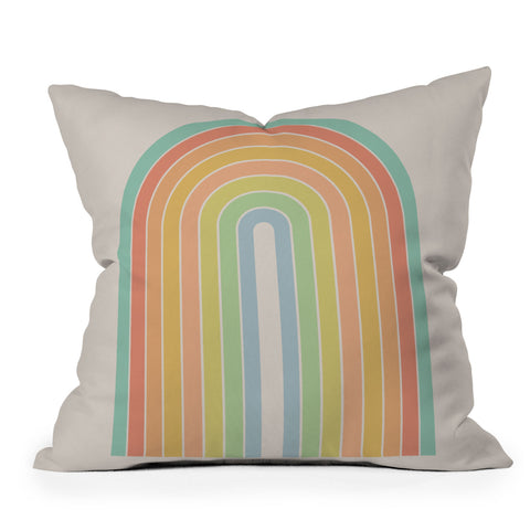 Colour Poems Gradient Arch Rainbow Throw Pillow