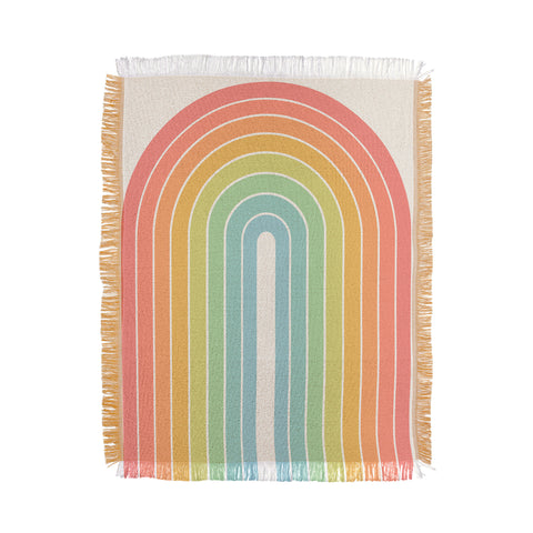 Colour Poems Gradient Arch Rainbow Throw Blanket