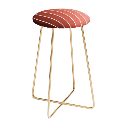 Colour Poems Gradient Arch Red Counter Stool