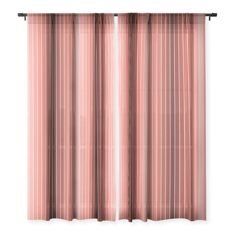 Colour Poems Gradient Arch Red Sheer Window Curtain
