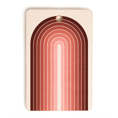 Colour Poems Gradient Arch Red Cutting Board Rectangle