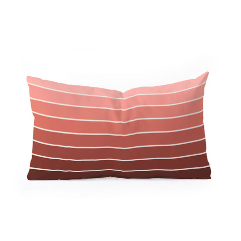 Colour Poems Gradient Arch Red Oblong Throw Pillow