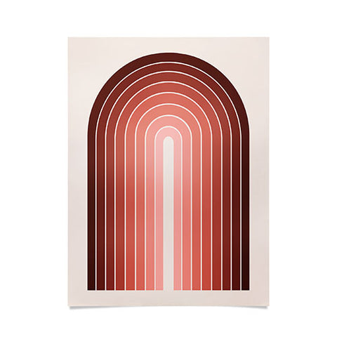 Colour Poems Gradient Arch Red Poster