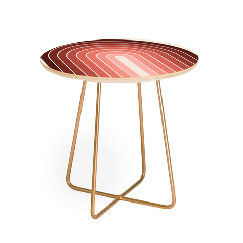 Colour Poems Gradient Arch Red Round Side Table
