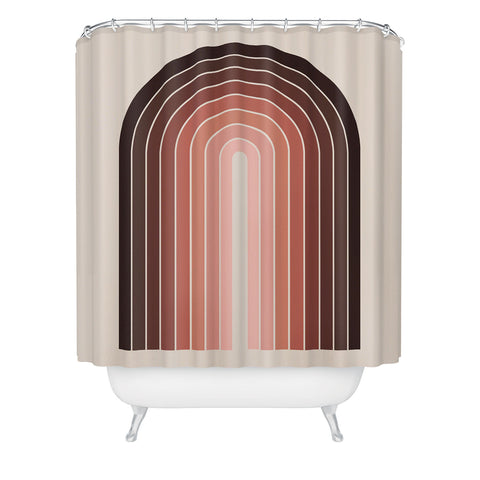 Colour Poems Gradient Arch Red Shower Curtain