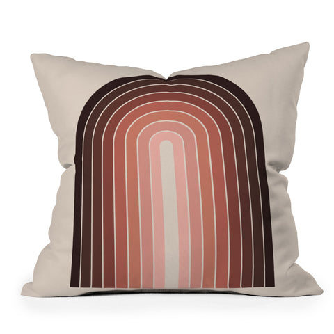 Colour Poems Gradient Arch Red Outdoor Throw Pillow