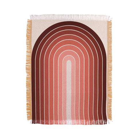 Colour Poems Gradient Arch Red Throw Blanket
