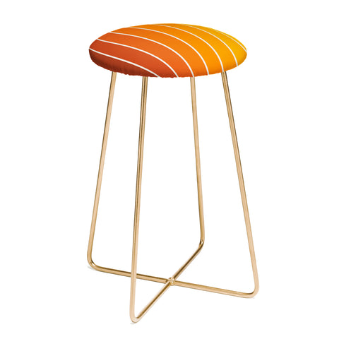 Colour Poems Gradient Arch Sunset Counter Stool