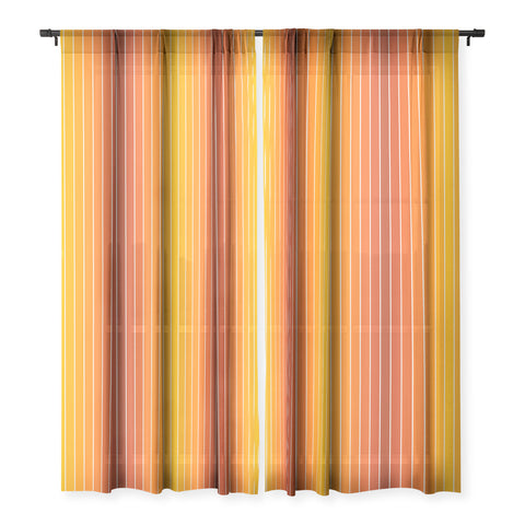Colour Poems Gradient Arch Sunset Sheer Window Curtain