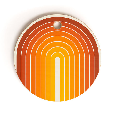 Colour Poems Gradient Arch Sunset Cutting Board Round