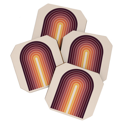 Colour Poems Gradient Arch Sunset II Coaster Set
