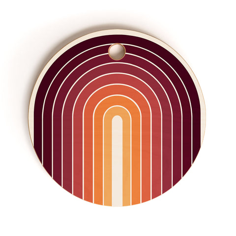 Colour Poems Gradient Arch Sunset II Cutting Board Round