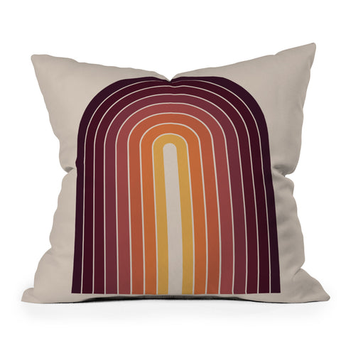 Colour Poems Gradient Arch Sunset II Throw Pillow