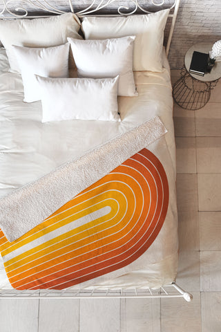 Colour Poems Gradient Arch Sunset Fleece Throw Blanket