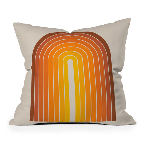 Colour Poems Gradient Arch Sunset Throw Pillow