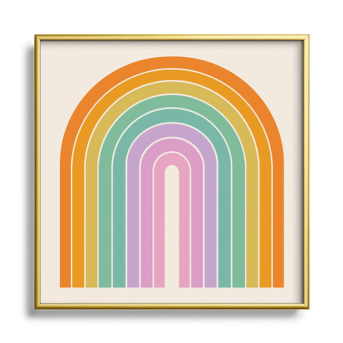 Colour Poems Gradient Arch XXI Square Metal Framed Art Print