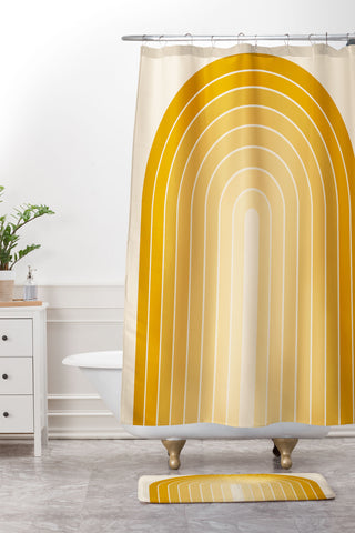 Colour Poems Gradient Arch XXV Shower Curtain And Mat