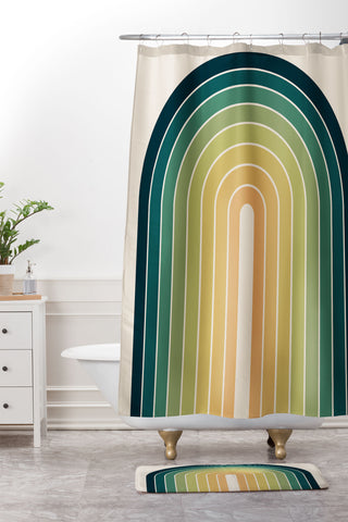 Colour Poems Gradient Arch XXVI Shower Curtain And Mat