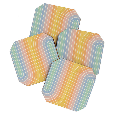 Colour Poems Gradient Curvature III Coaster Set