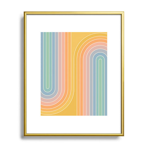 Colour Poems Gradient Curvature III Metal Framed Art Print