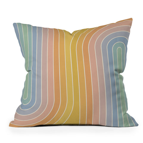 Colour Poems Gradient Curvature III Throw Pillow