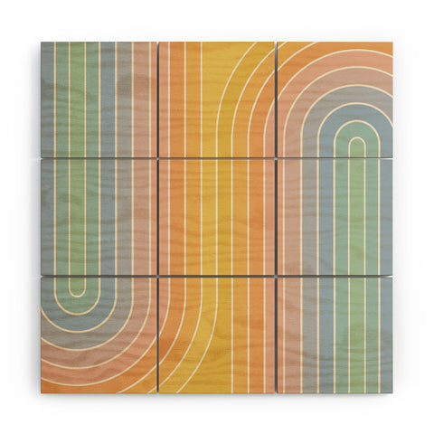 Colour Poems Gradient Curvature III Wood Wall Mural