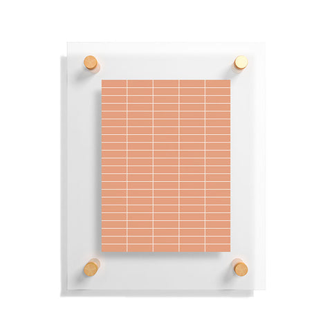 Colour Poems Grid XXV Peach Fuzz Floating Acrylic Print