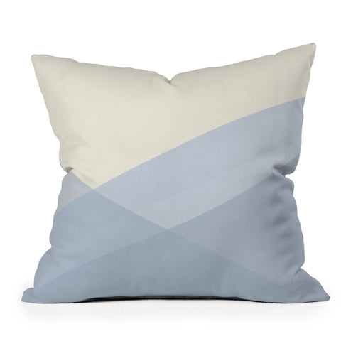 colour poems II Minimal Waves of Blue Outdoor Throw Pillow