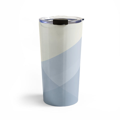 colour poems II Minimal Waves of Blue Travel Mug