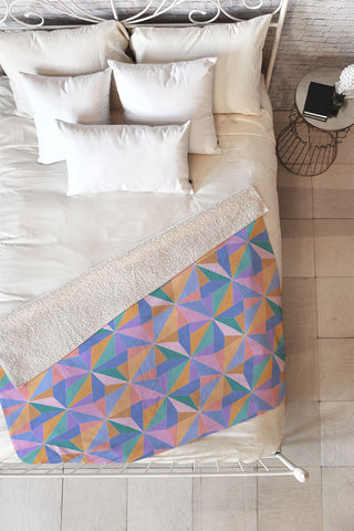 Colour Poems Kaleidoscope II Fleece Throw Blanket