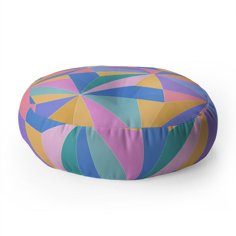 Colour Poems Kaleidoscope III Floor Pillow Round