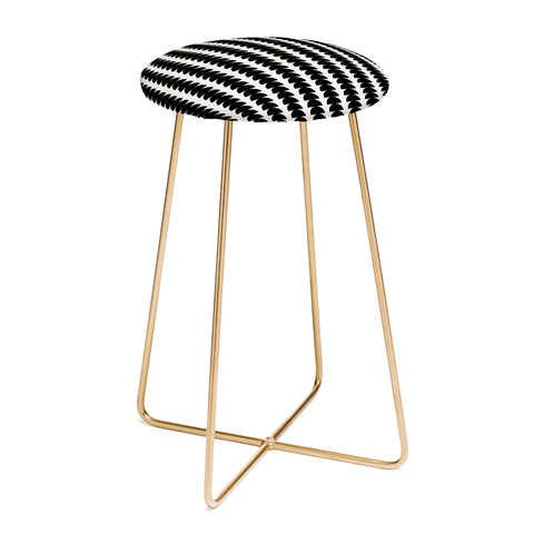 Colour Poems Maude Pattern Black Counter Stool