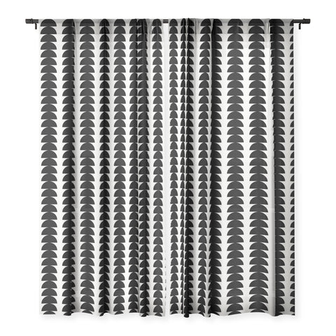 Colour Poems Maude Pattern Black Sheer Window Curtain