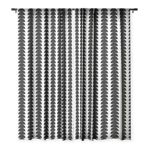 Colour Poems Maude Pattern Black Sheer Window Curtain