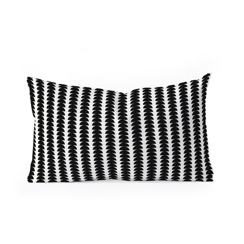 Colour Poems Maude Pattern Black Oblong Throw Pillow