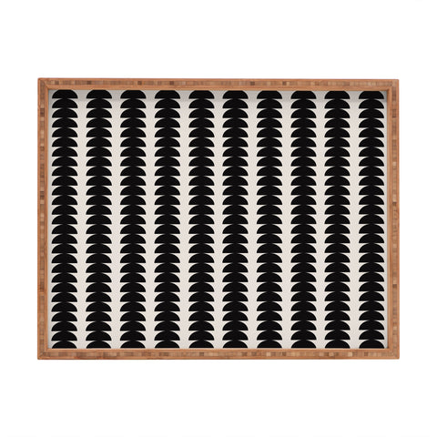 Colour Poems Maude Pattern Black Rectangular Tray