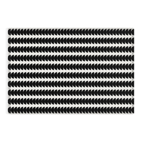 Colour Poems Maude Pattern Black Outdoor Rug