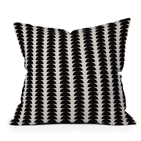 Colour Poems Maude Pattern Black Throw Pillow