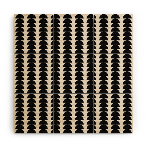 Colour Poems Maude Pattern Black Wood Wall Mural