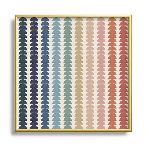 Colour Poems Maude Pattern Multicolor Square Metal Framed Art Print